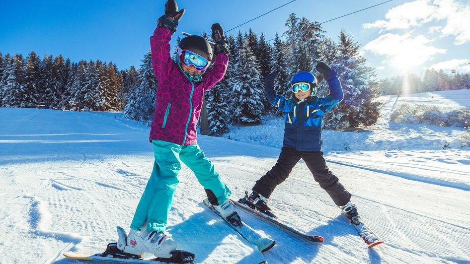 Skifahren mit Kinder